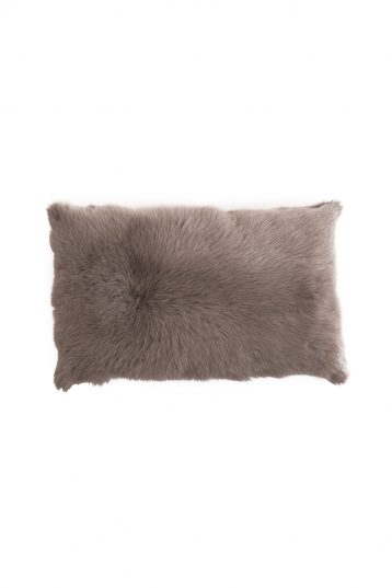 Large Toscana Sheepskin Cushion in Taupe cut out front