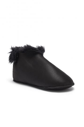 graphite black Teddy Shearling Slipper Boots - angle - gushlow & cole