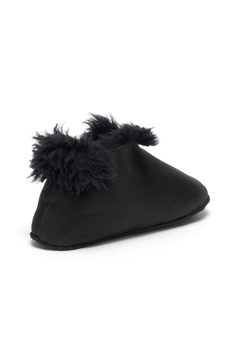 graphite black Teddy Shearling Slipper Boots - back angle - gushlow & cole