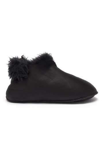 graphite black Teddy Shearling Slipper Boots - side - gushlow & cole