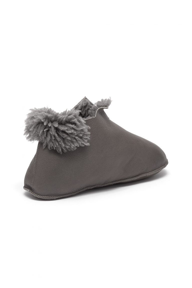 taupe Teddy Shearling Slipper Boots - back angle - gushlow & cole