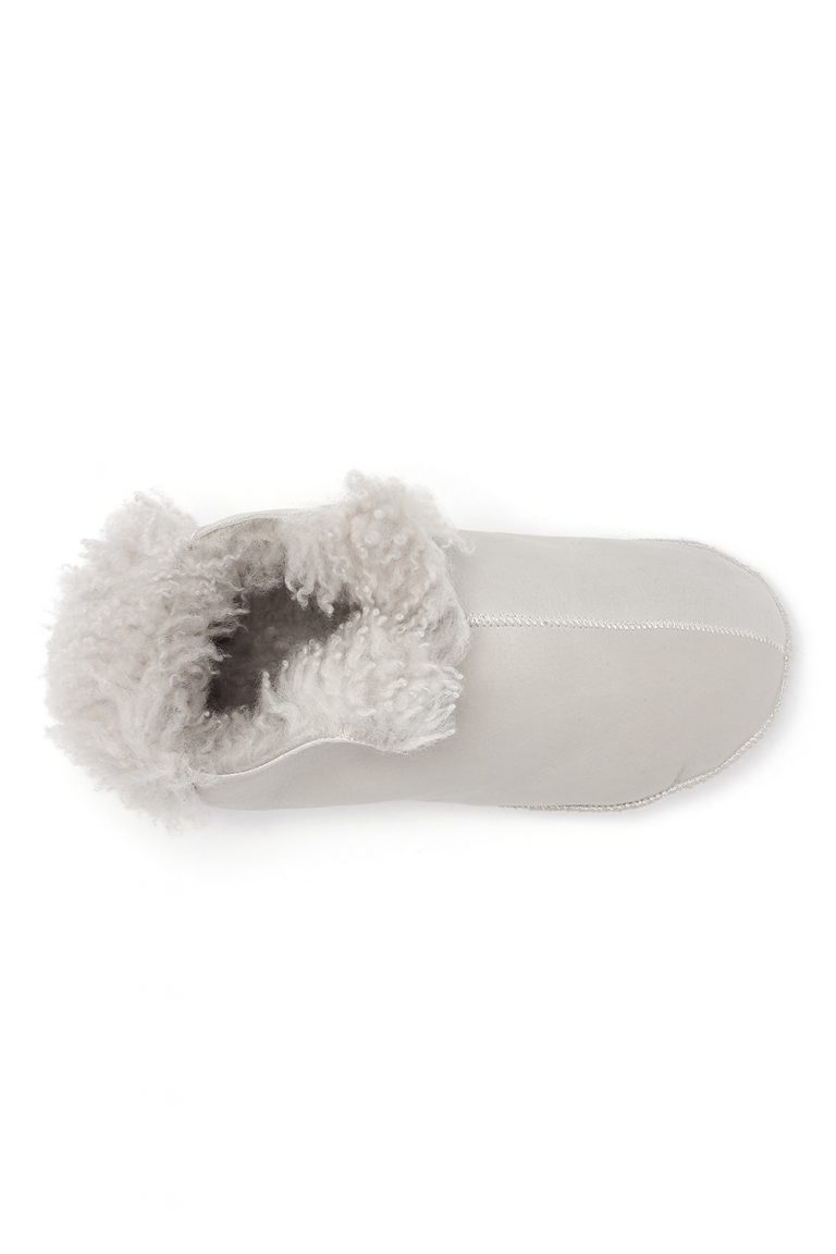 white Teddy Shearling Slipper Boots - above - gushlow & cole
