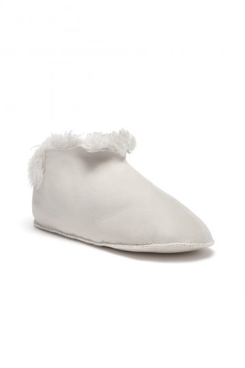 white Teddy Shearling Slipper Boots - angle - gushlow & cole