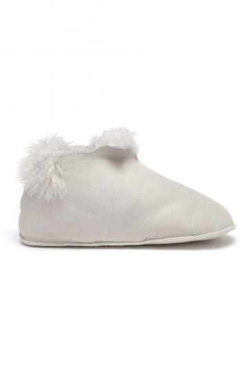 white Teddy Shearling Slipper Boots - side - gushlow & cole