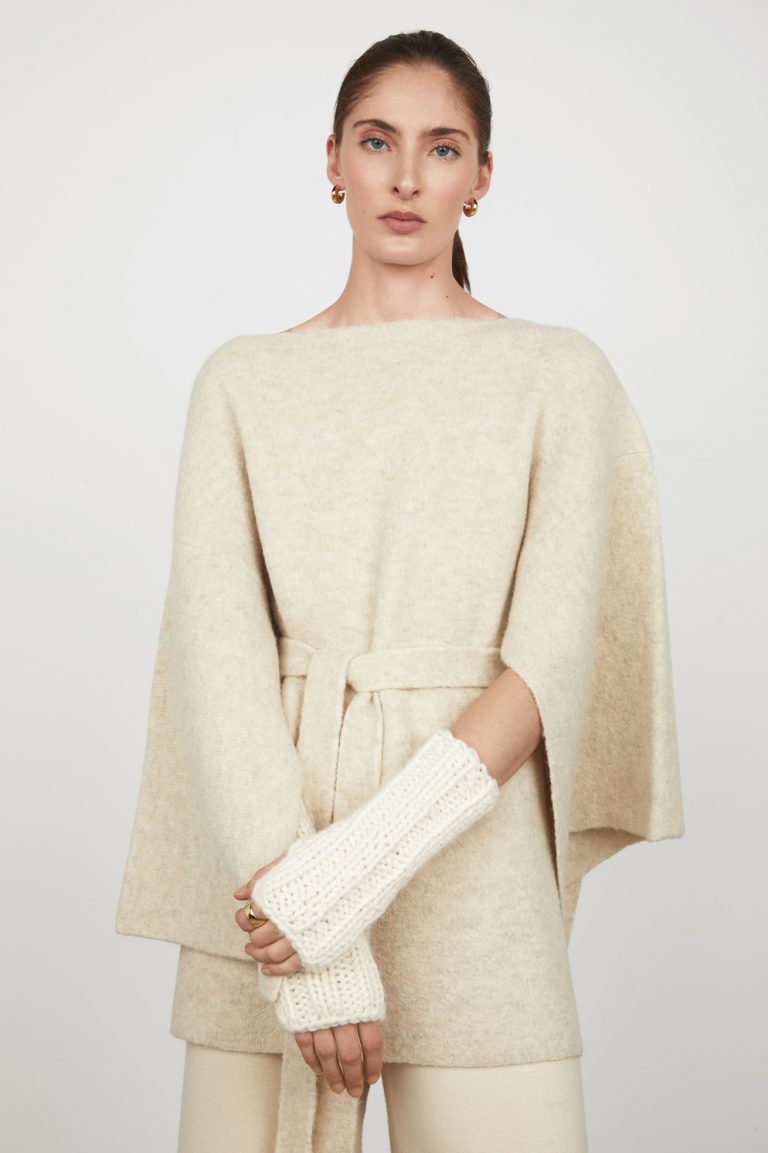 white Cable Knit Cuffs gushlow and cole womens shearling model hands down crossed