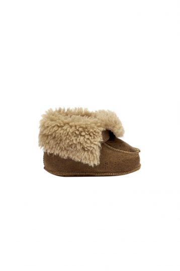 tan sheepskin baby boots gushlow and cole cut out side