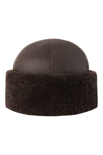 Brown Chiswick Shearling Hat | Womens Luxury Shearling | Gushlow & Cole | cut out