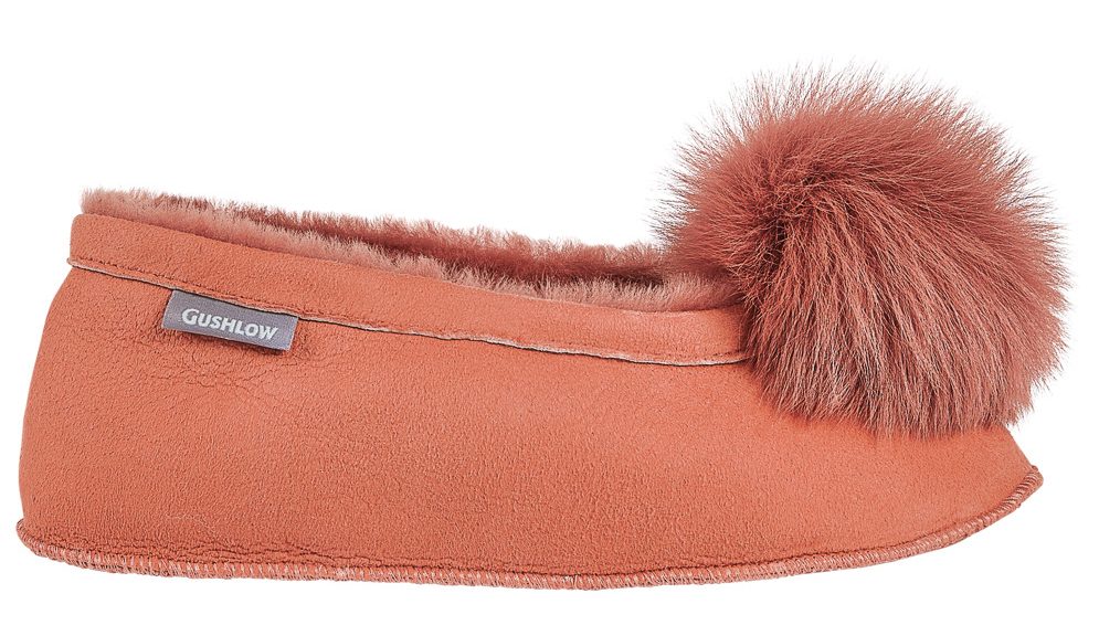 Margot Coral Shearling Slippers | Women | Gushlow & Cole - side