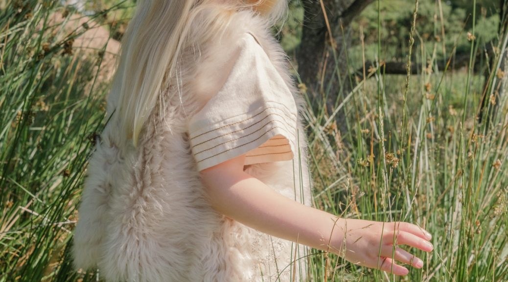 Cream Kids Curly Toscana Shearling Gilet | Kids | Gushlow & Cole-outside side
